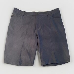 Adidas Men's 38 Gray Golf Shorts Stretch Performance Flat Front Active Wear